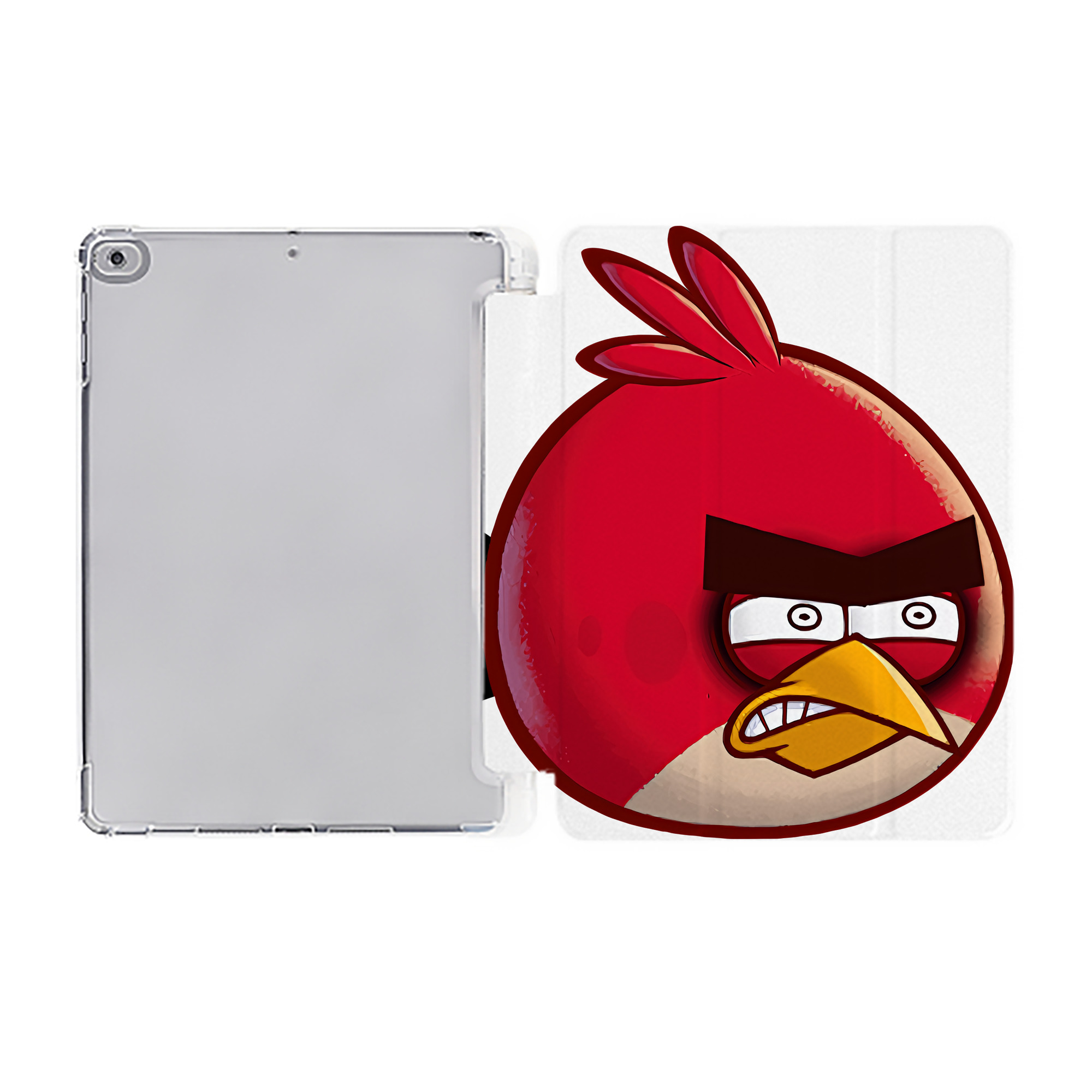 （画像用） Angry Birds アングリーバード IPad ケース ペン収納付き 三つ折りスタンド PUレザー×シリコン 対応機種9.5/10.5/10.9インチ